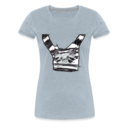 Claudia's Cat on T-Shirt on a T-Shirt - heather ice blue