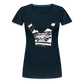 Claudia's Cat on T-Shirt on a T-Shirt - deep navy