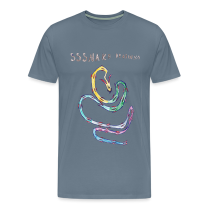 Noah's Ssssnake Dragonsss T-Shirt - steel blue