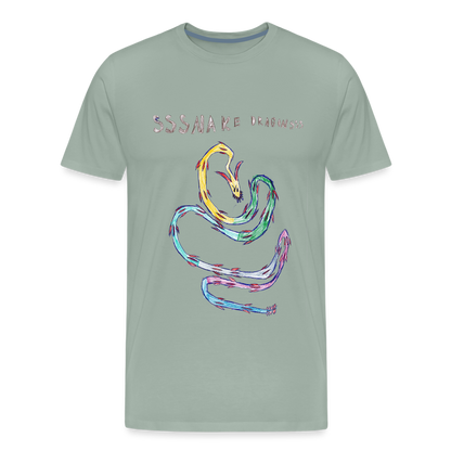 Noah's Ssssnake Dragonsss T-Shirt - steel green