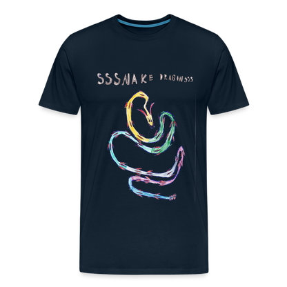 Noah's Ssssnake Dragonsss T-Shirt - deep navy