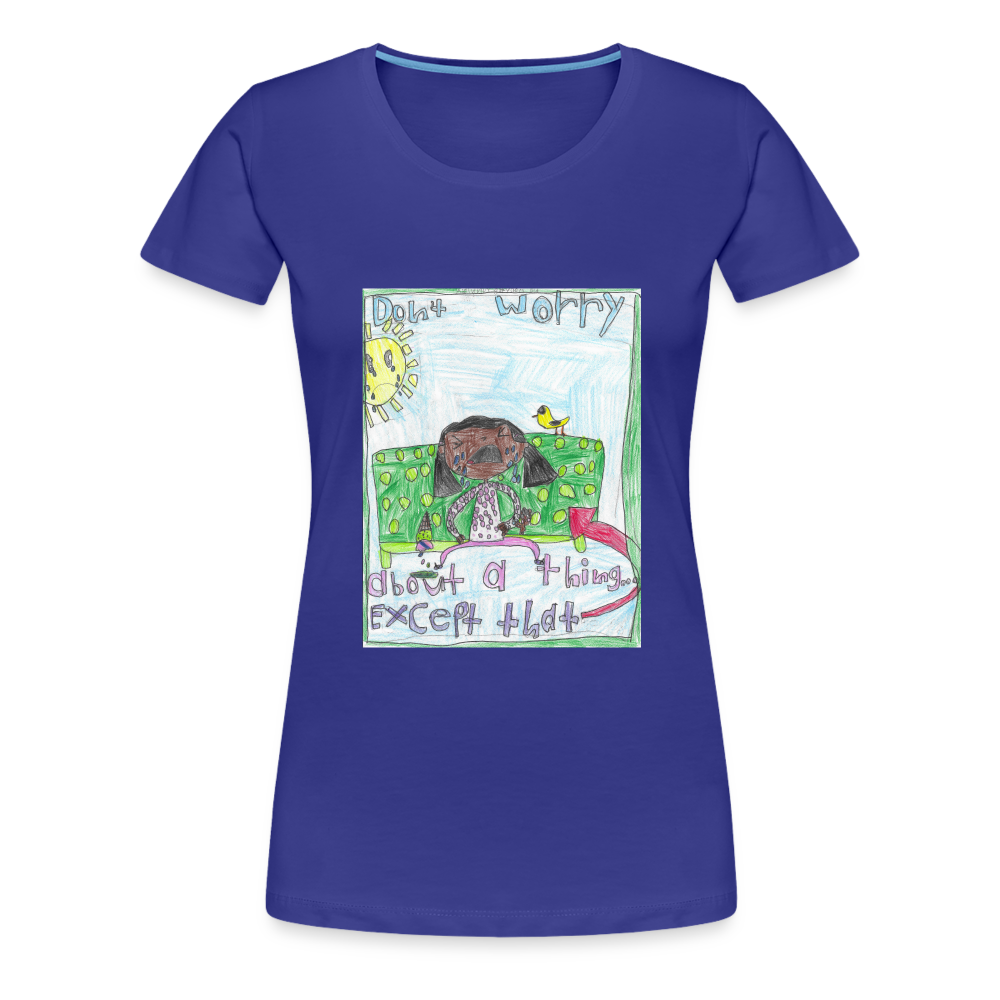 Adelynn's Don't Worry T-Shirt - royal blue