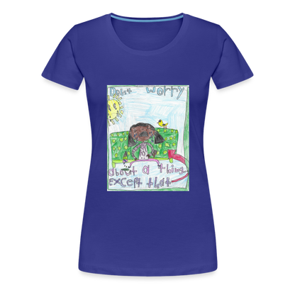 Adelynn's Don't Worry T-Shirt - royal blue