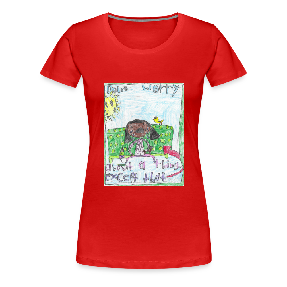 Adelynn's Don't Worry T-Shirt - red