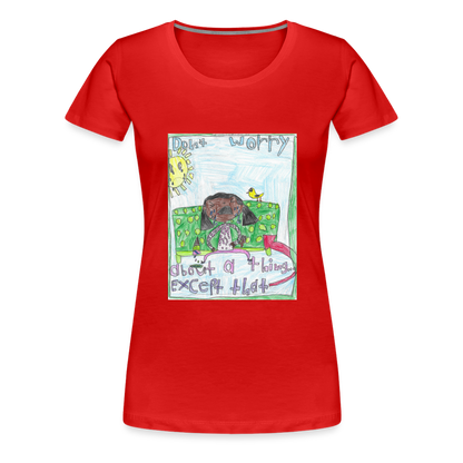 Adelynn's Don't Worry T-Shirt - red