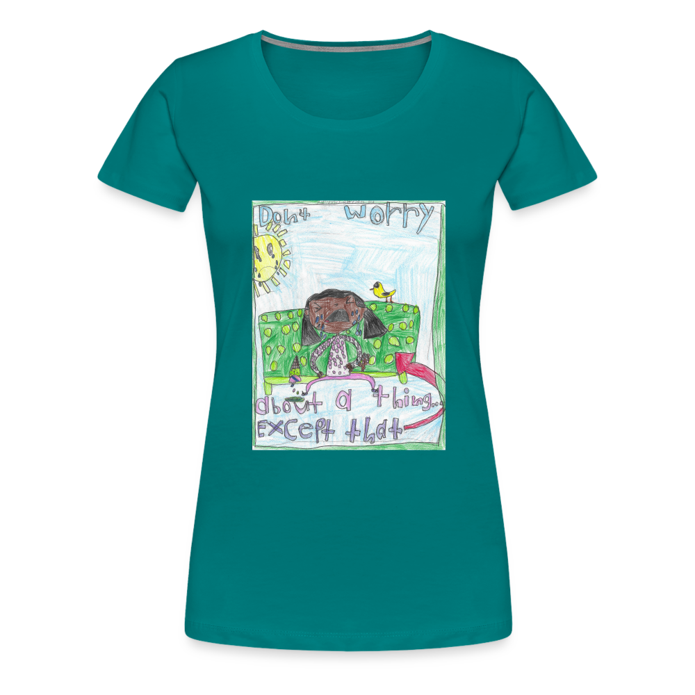 Adelynn's Don't Worry T-Shirt - teal