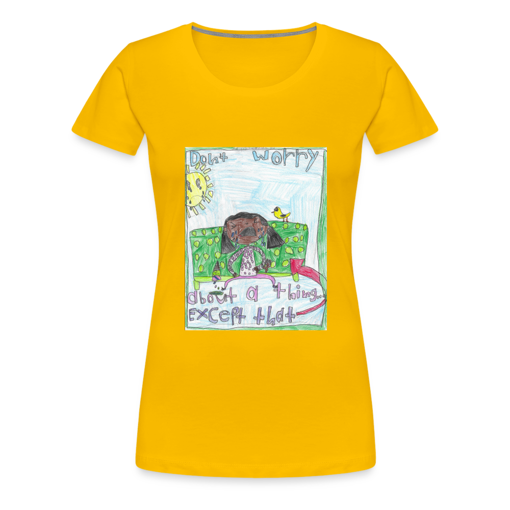 Adelynn's Don't Worry T-Shirt - sun yellow