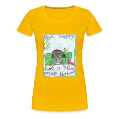 Adelynn's Don't Worry T-Shirt - sun yellow