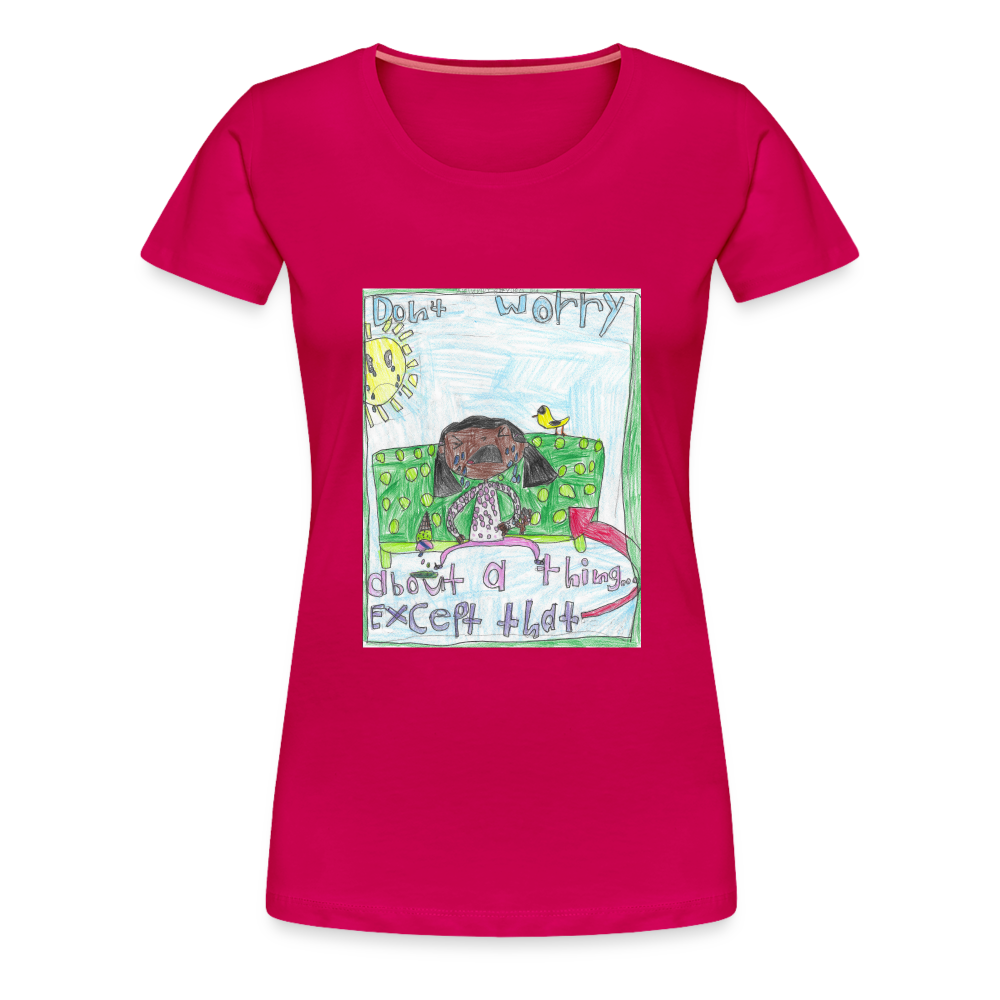 Adelynn's Don't Worry T-Shirt - dark pink