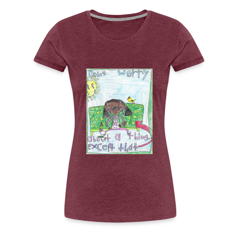 Adelynn's Don't Worry T-Shirt - heather burgundy