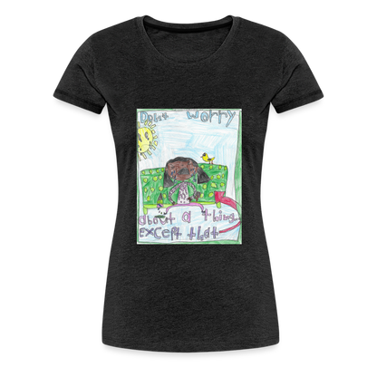 Adelynn's Don't Worry T-Shirt - charcoal grey