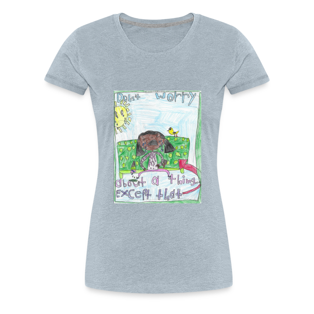 Adelynn's Don't Worry T-Shirt - heather ice blue