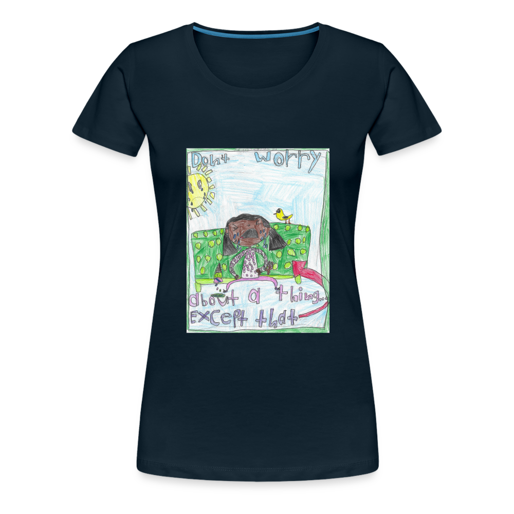 Adelynn's Don't Worry T-Shirt - deep navy