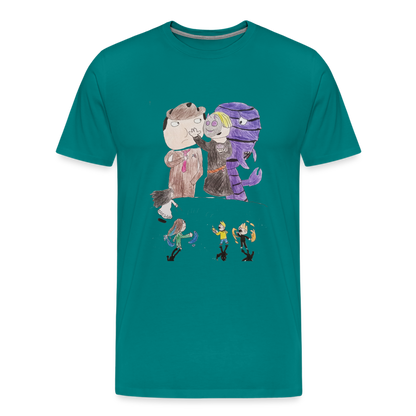 Frank's Predators and Prey Series Shirt...The Wormhole! - teal