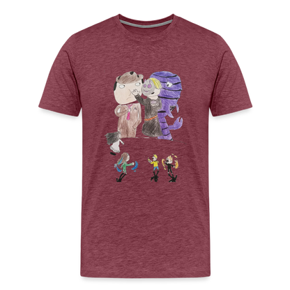 Frank's Predators and Prey Series Shirt...The Wormhole! - heather burgundy