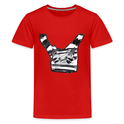 Claudia's Cat on T-Shirt on a T-Shirt - red