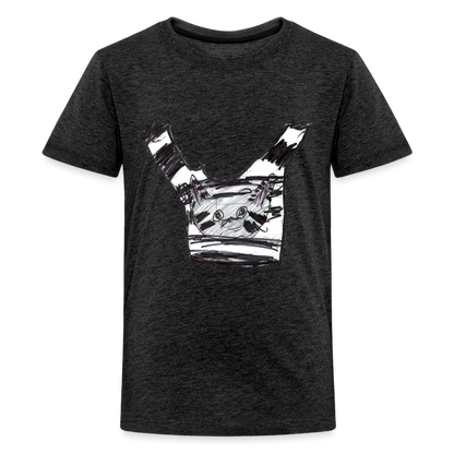 Claudia's Cat on T-Shirt on a T-Shirt - charcoal grey