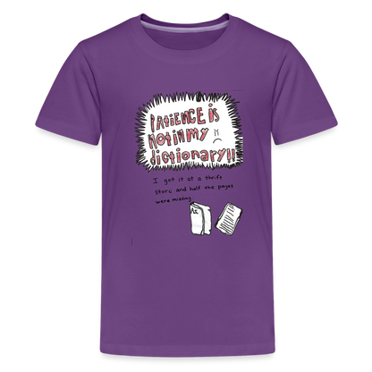 Silas' Patience Is Not In My Dictionary T-Shirt - purple