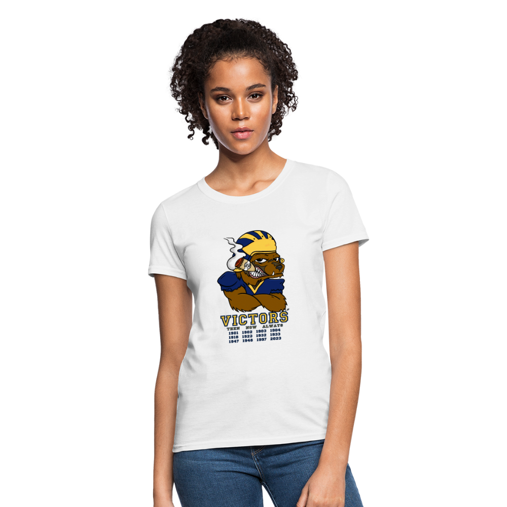 Wolverines' National Championship Football T-Shirt 2023-24 (Womens) - white