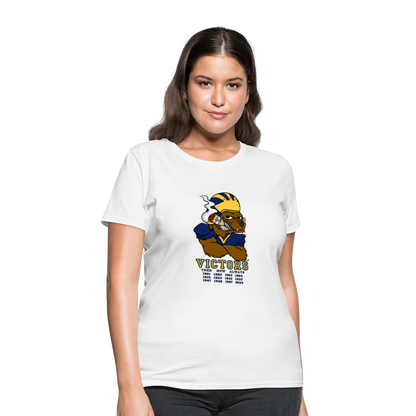 Wolverines' National Championship Football T-Shirt 2023-24 (Womens) - white