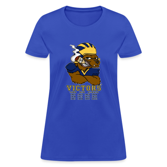 Wolverines' National Championship Football T-Shirt 2023-24 (Womens) - royal blue