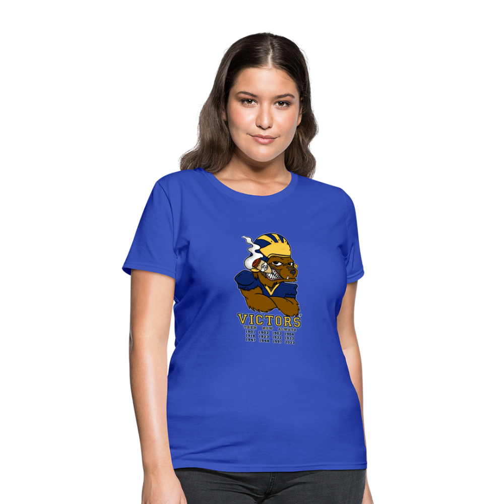 Wolverines' National Championship Football T-Shirt 2023-24 (Womens) - royal blue