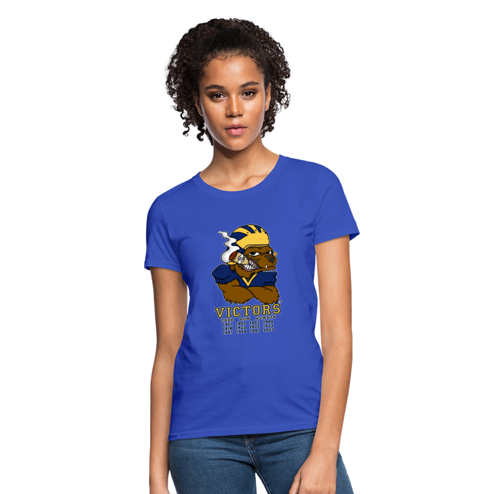 Wolverines' National Championship Football T-Shirt 2023-24 (Womens) - royal blue
