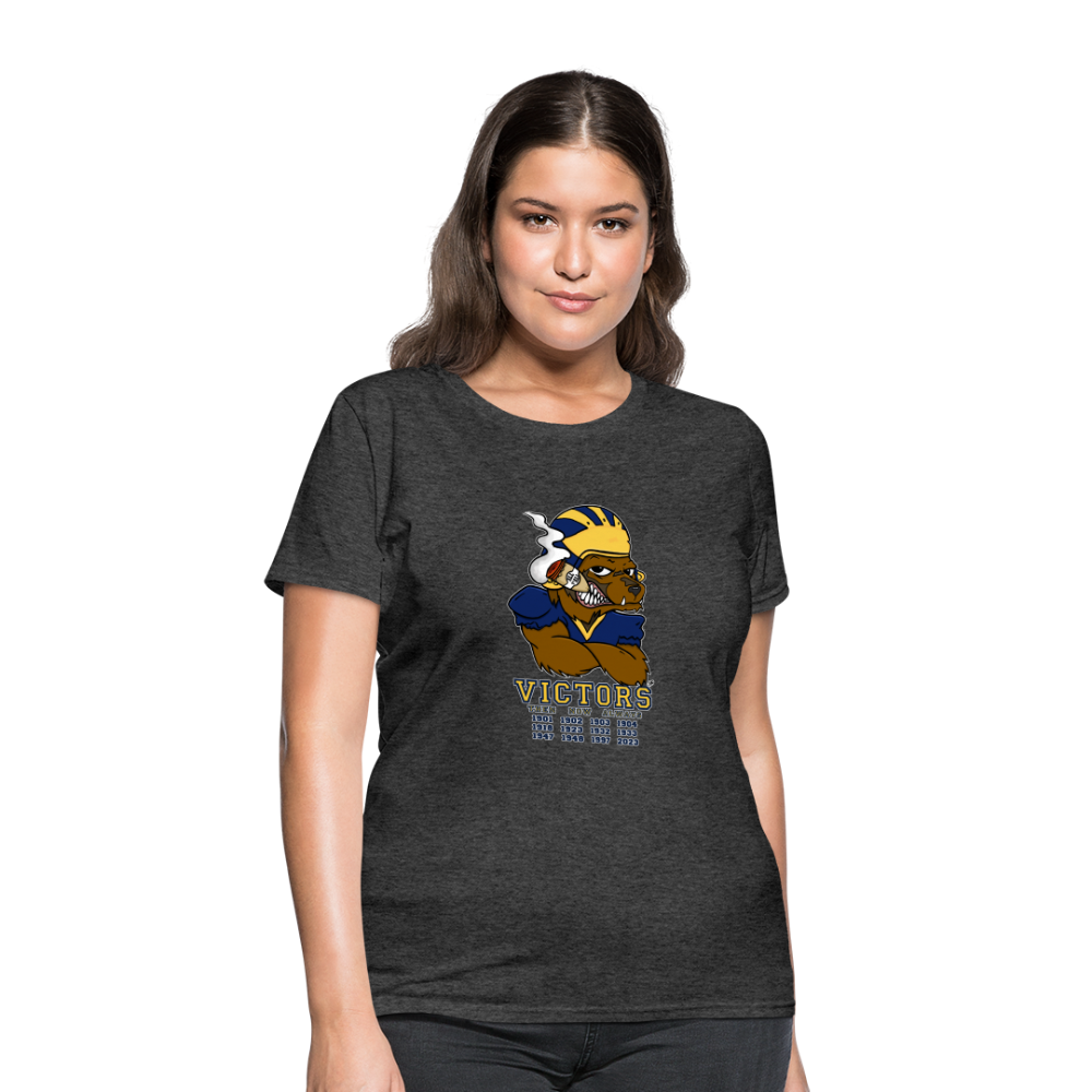 Wolverines' National Championship Football T-Shirt 2023-24 (Womens) - heather black