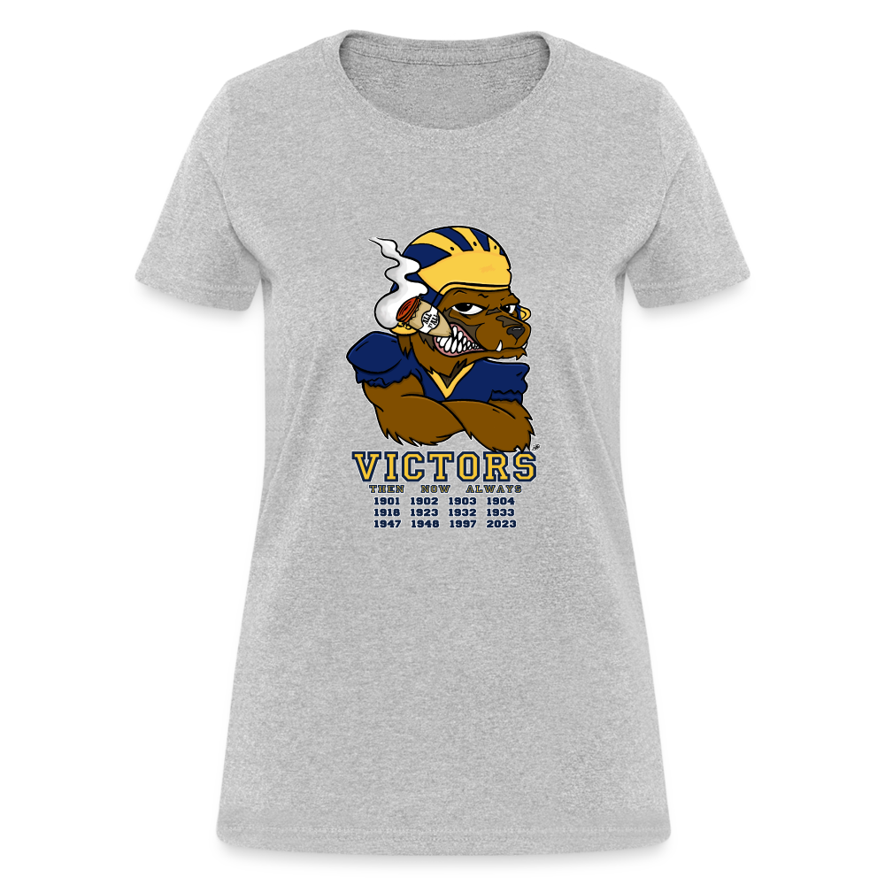 Wolverines' National Championship Football T-Shirt 2023-24 (Womens) - heather gray