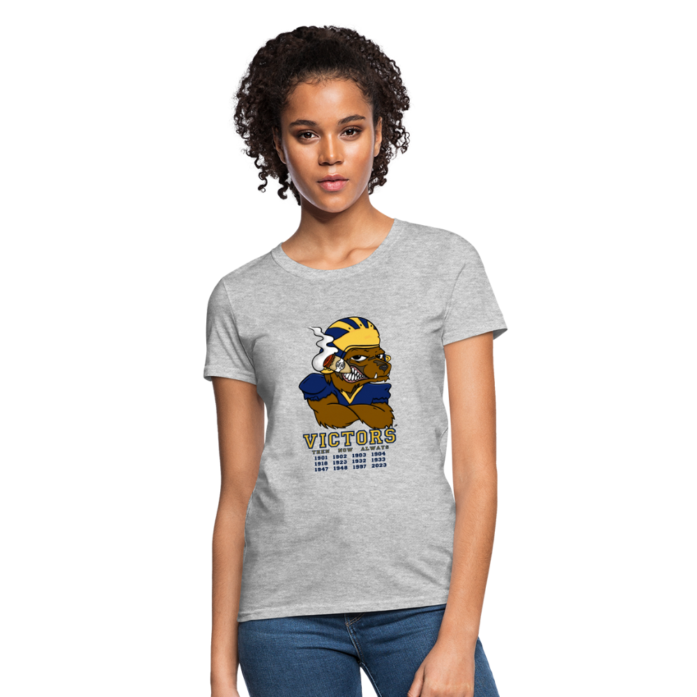 Wolverines' National Championship Football T-Shirt 2023-24 (Womens) - heather gray