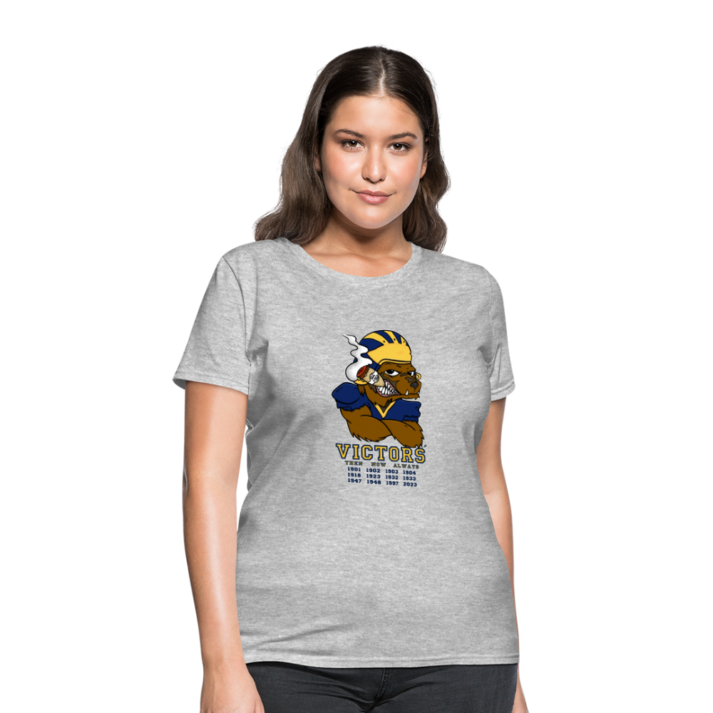 Wolverines' National Championship Football T-Shirt 2023-24 (Womens) - heather gray