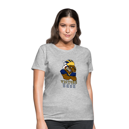 Wolverines' National Championship Football T-Shirt 2023-24 (Womens) - heather gray