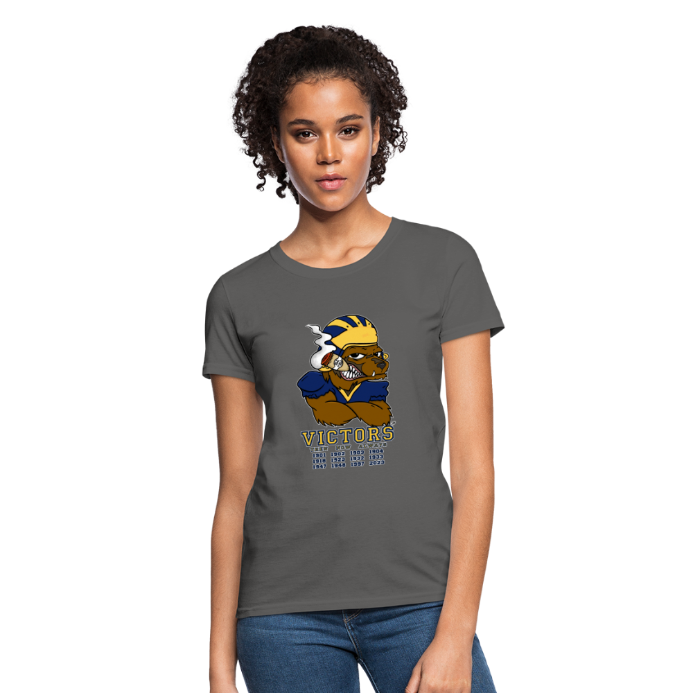 Wolverines' National Championship Football T-Shirt 2023-24 (Womens) - charcoal