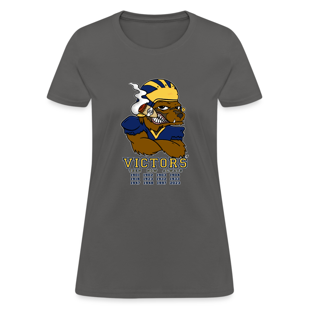 Wolverines' National Championship Football T-Shirt 2023-24 (Womens) - charcoal