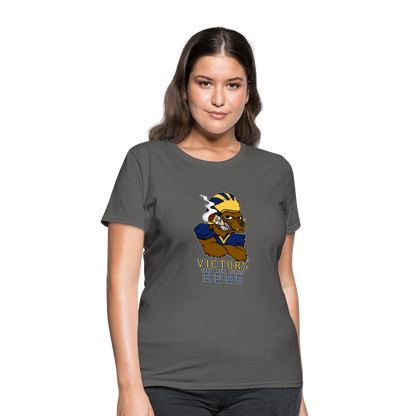 Wolverines' National Championship Football T-Shirt 2023-24 (Womens) - charcoal