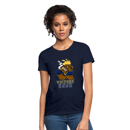 Wolverines' National Championship Football T-Shirt 2023-24 (Womens) - navy