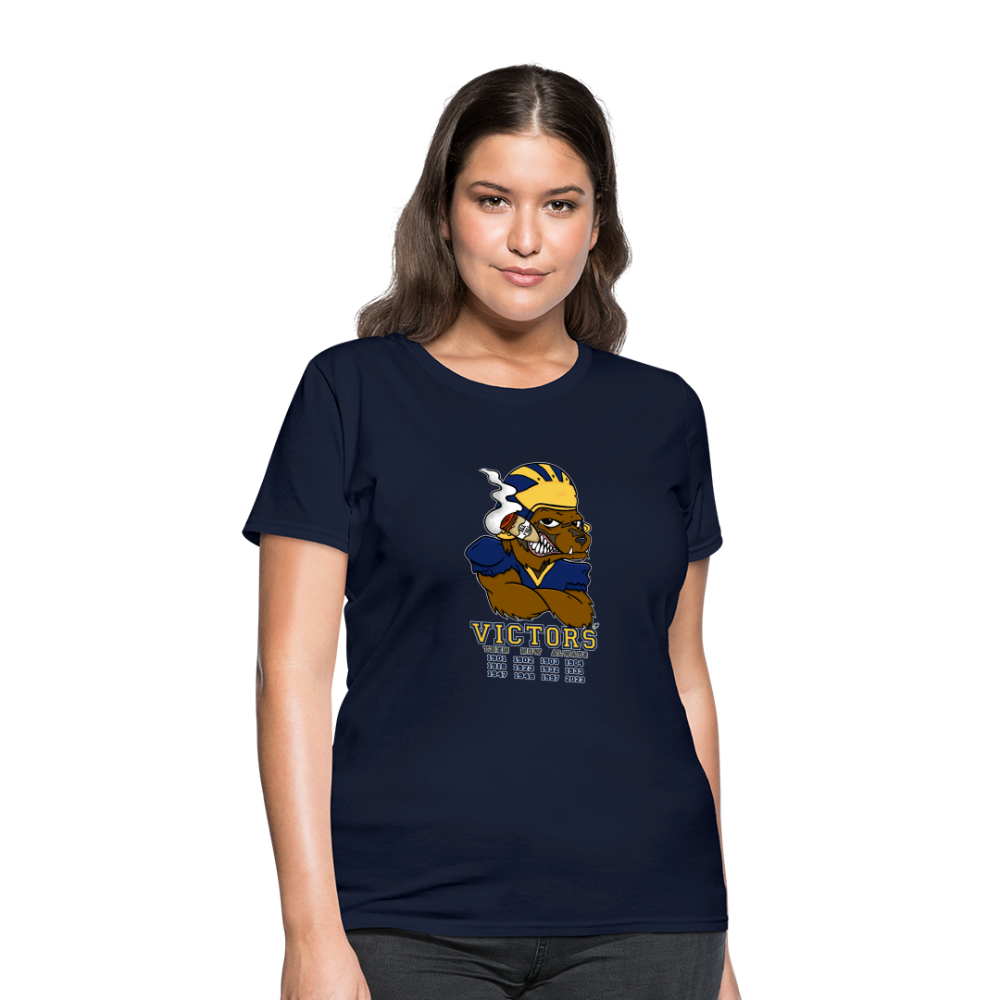 Wolverines' National Championship Football T-Shirt 2023-24 (Womens) - navy