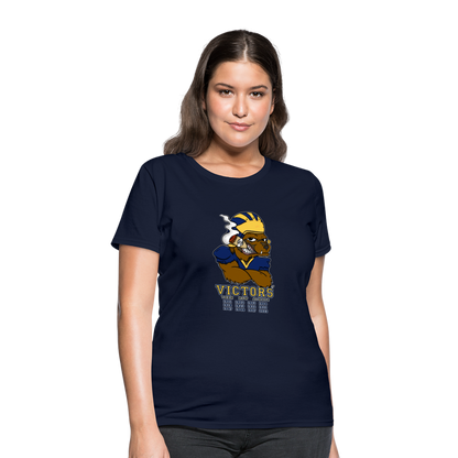 Wolverines' National Championship Football T-Shirt 2023-24 (Womens) - navy