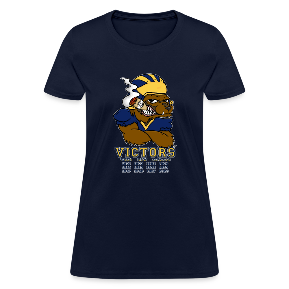 Wolverines' National Championship Football T-Shirt 2023-24 (Womens) - navy
