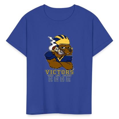 Wolverines' National Championship Football T-Shirt 2023-24 (Kids) - royal blue