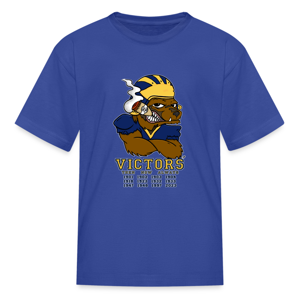 Wolverines' National Championship Football T-Shirt 2023-24 (Kids) - royal blue