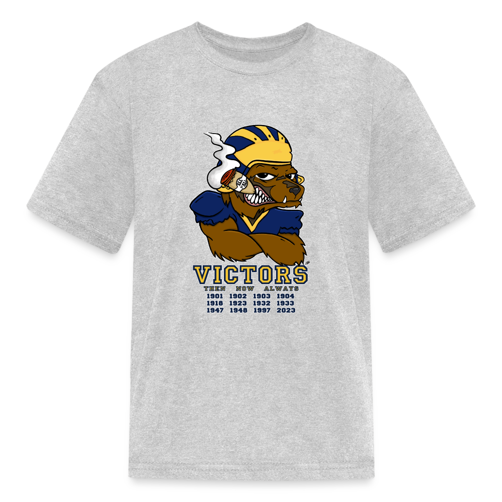 Wolverines' National Championship Football T-Shirt 2023-24 (Kids) - heather gray