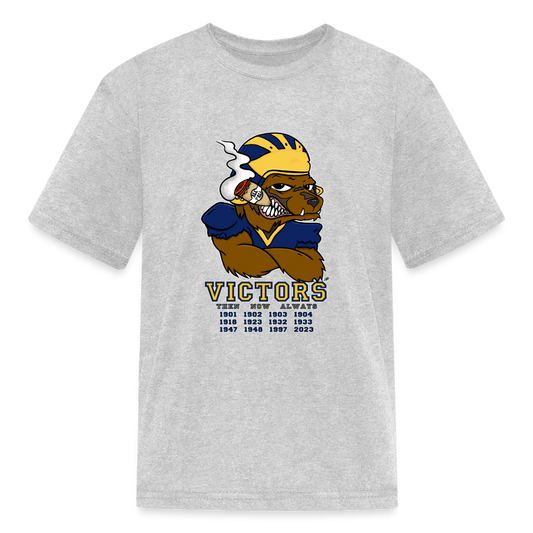 Wolverines' National Championship Football T-Shirt 2023-24 (Kids) - heather gray