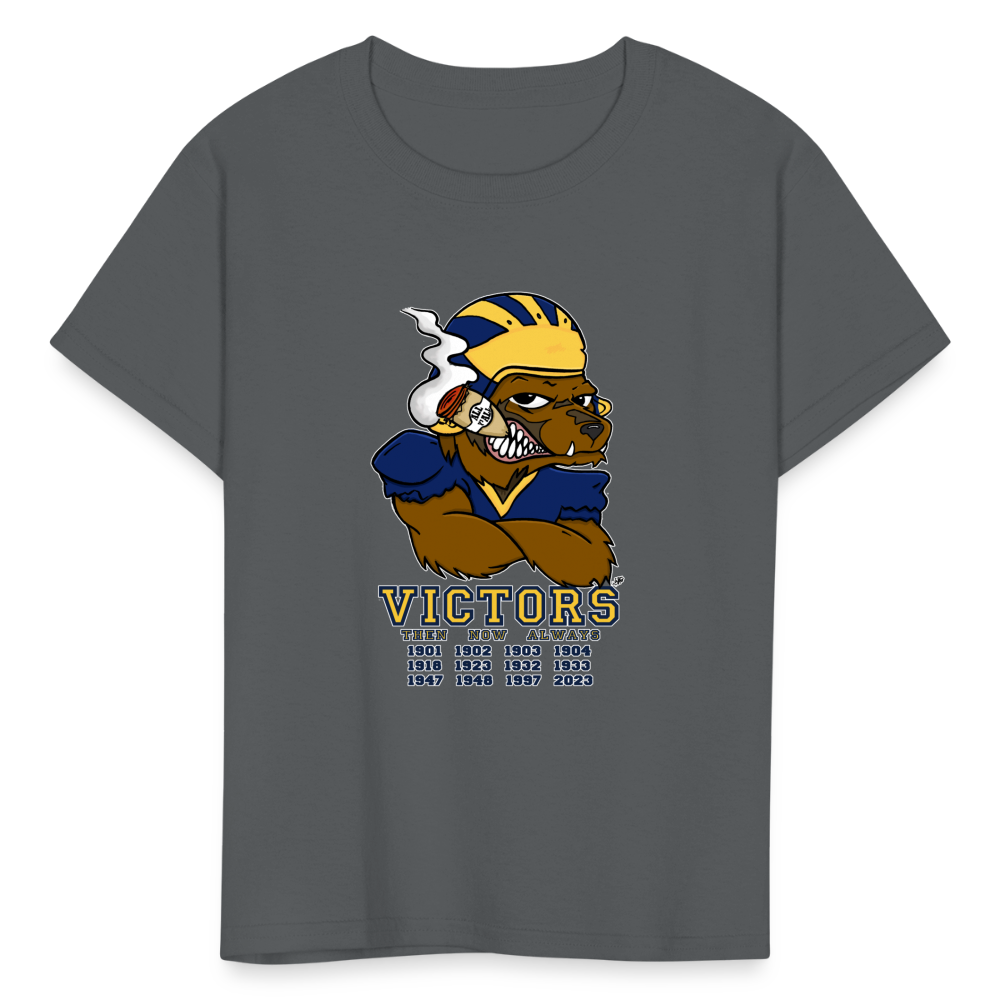 Wolverines' National Championship Football T-Shirt 2023-24 (Kids) - charcoal
