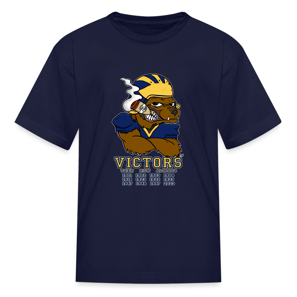 Wolverines' National Championship Football T-Shirt 2023-24 (Kids) - navy
