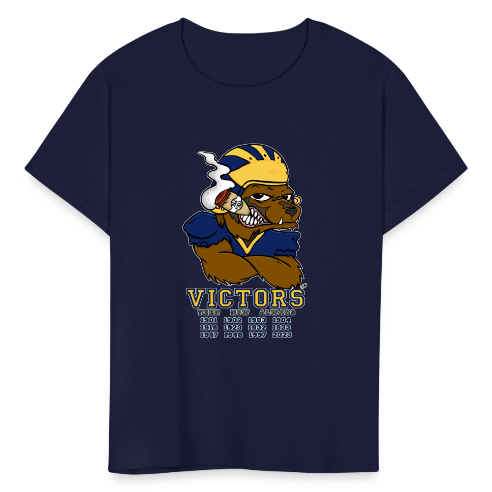 Wolverines' National Championship Football T-Shirt 2023-24 (Kids) - navy