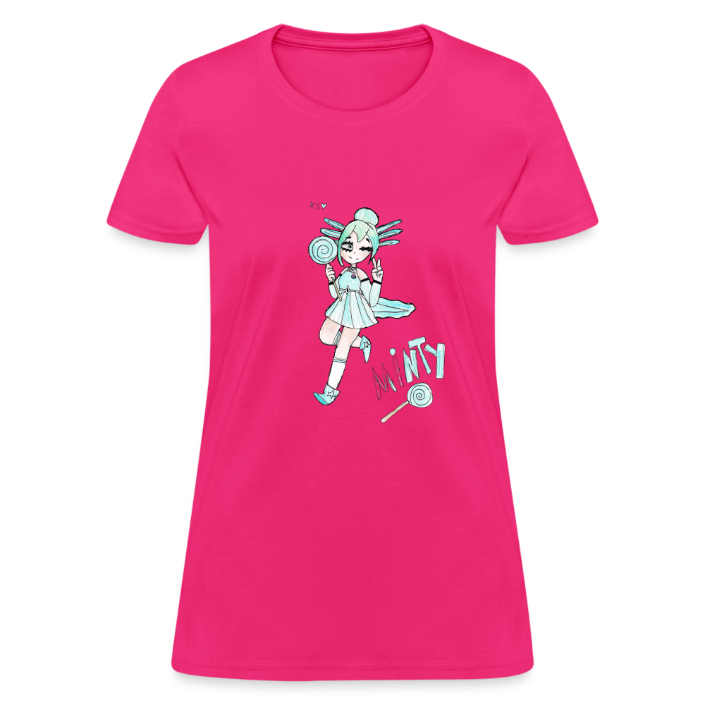 Abby's Minty T-Shirt - fuchsia