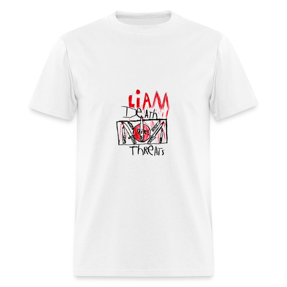 Liam's Death Threats T-Shirt - white