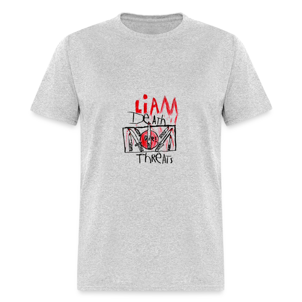 Liam's Death Threats T-Shirt - heather gray