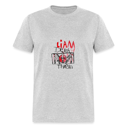 Liam's Death Threats T-Shirt - heather gray